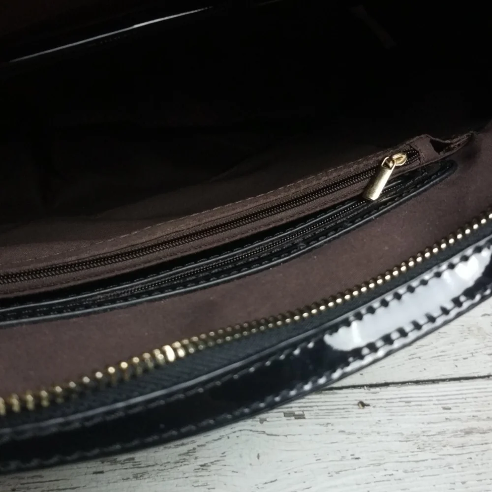 Glossy Magazine Cover Collage Dome Satchel Handbag - Picture 4 of 6